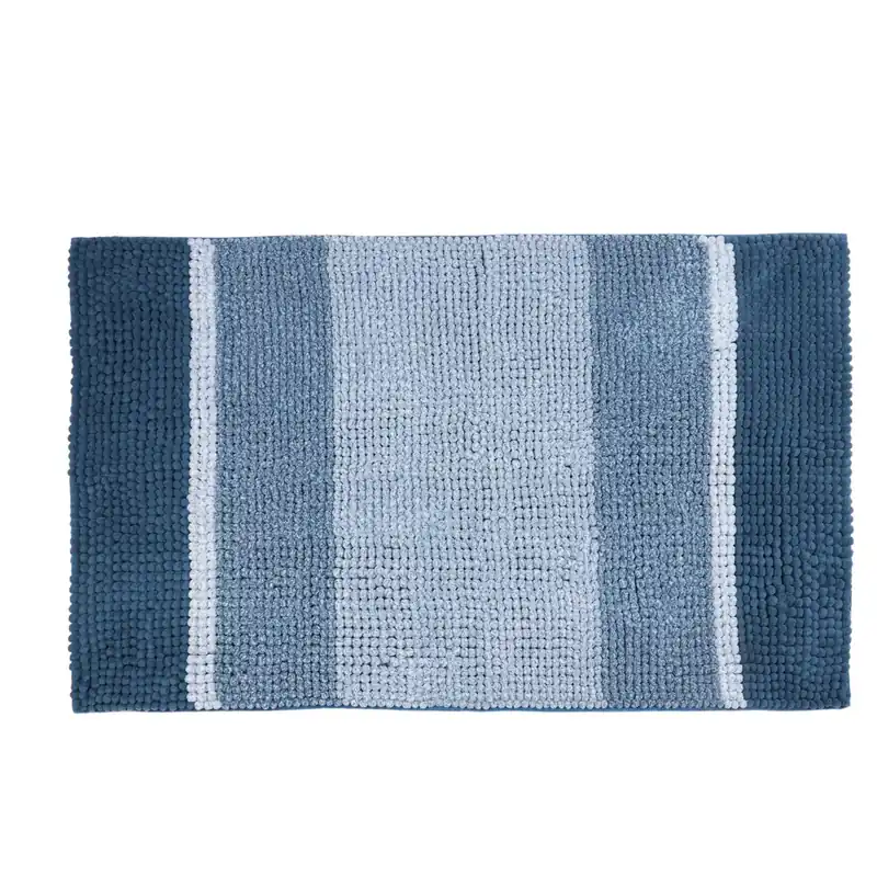 Beste Prijs Differnz Fading badmat 100% microfiber - geschikt voor vloerverwarming - 60 x 90 cm - blauw