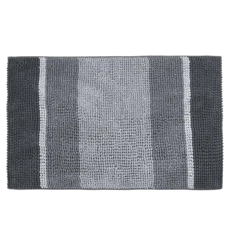 Seizoensaanbieding Differnz Fading badmat 100% microfiber - geschikt voor vloerverwarming - 60 x 90 cm - grijs