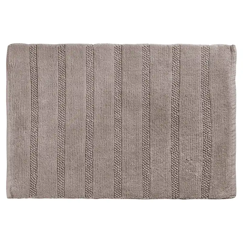 Express Levering Differnz Stripes badmat 100% katoen - geschikt voor vloerverwarming - 45 x 75 cm - taupe