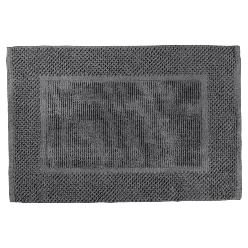 Differnz Basics badmat 100% katoen - geschikt voor vloerverwarming - 50 x 80 cm - lichtgrijs Laatste Versie