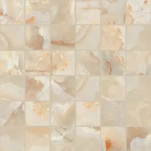 Seizoensaanbieding Mozaïektegel Floorgres Onyx&More 767647 VLMoz.300X300 Golden 9mm Sat.Ret.F:050X050