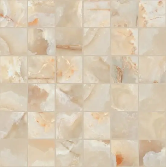 Seizoensaanbieding Mozaïektegel Floorgres Onyx&More 767647 VLMoz.300X300 Golden 9mm Sat.Ret.F:050X050