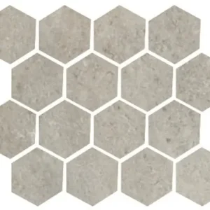 Mozaïektegel Serenissima Promenade 1070681 VLMoz.250X300 Argento 10mm Mat Ret.R10 F:Esagonia Must-Have