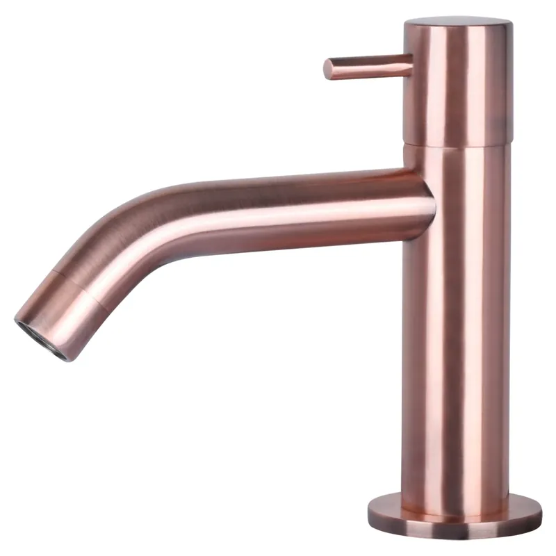 Bestel Nu Differnz Force fonteinset beton donkergrijs - kraan gebogen - 40 x 22 x 8 cm - rood koper