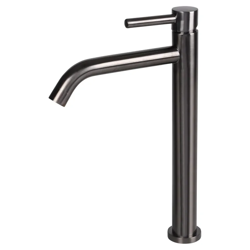 Speciale Aanbieding Differnz hoge kraan koud/warm - gebogen - 30.6 x 17.4 cm - gun metal