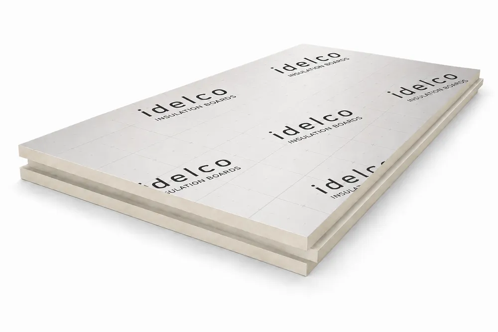 Idelco PIR 2-zijdig aluminium T&G 1200x600x90mm Rd:4.05 (=0,72m²) Koopje
