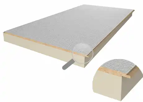 PIR + Agnes wandplaten wit linnen 2600x600x70+12mm Rd:3,15 (=1,56m²) Superprijs