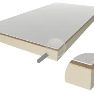 PIR + Agnes plafondplaten wit linnen 1200x600x40+12mm Rd:1.80 (=0,72m²) Premium
