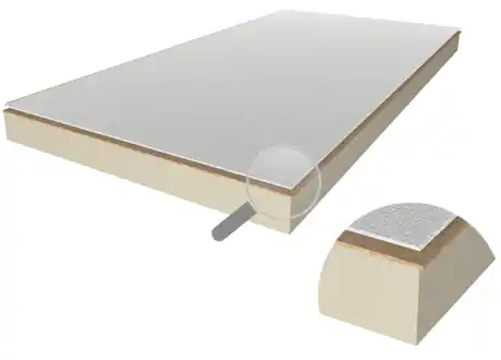PIR + Agnes plafondplaten wit linnen 1200x600x40+12mm Rd:1.80 (=0,72m²) Premium