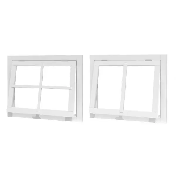 Uitzetraam wit Douglas 81,2×64,2cm +kozijn 94,6×77,6cm incl beslag Beperkte Voorraad