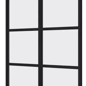 Premium Steellook glaswand G zwart gespoten Douglas 166,7x230cm