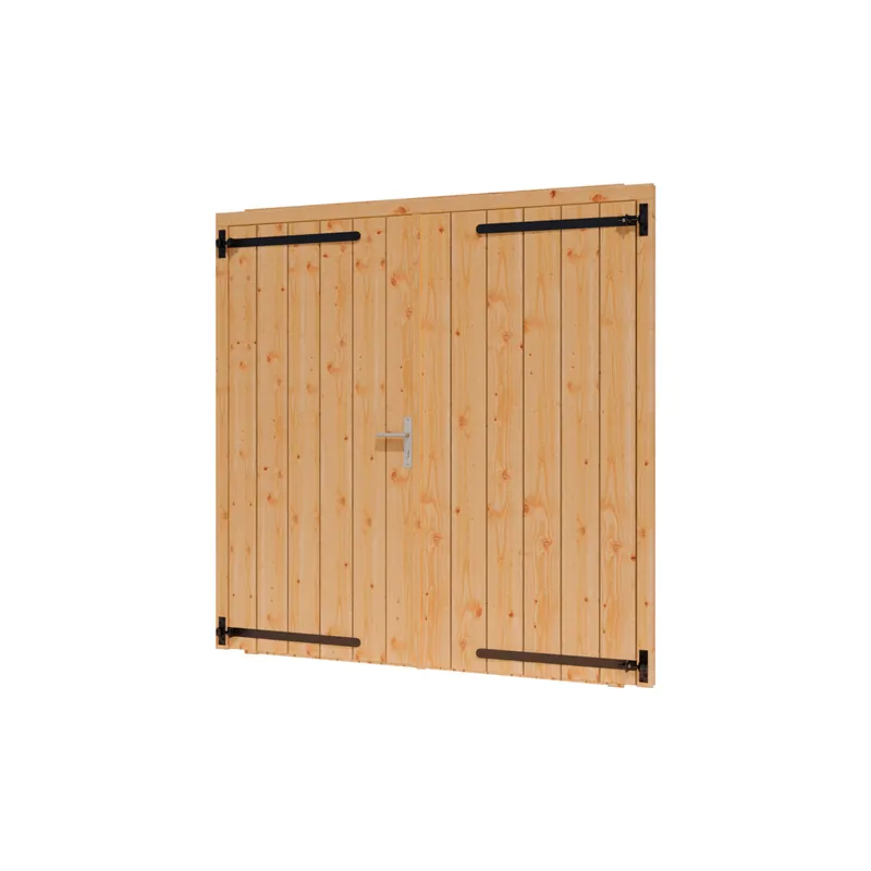 Bestel Nu Opgeklampte deur dubbel onbehandeld Douglas 2x93x195cm +kozijn 199,6×202,1cm incl hang en sluitwerk