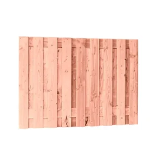 Douglas fijnbezaagd plankenscherm 19-planks 15 mm, 180 x 130 cm t.b.v. betonsysteem, onbehandeld. Op = Op