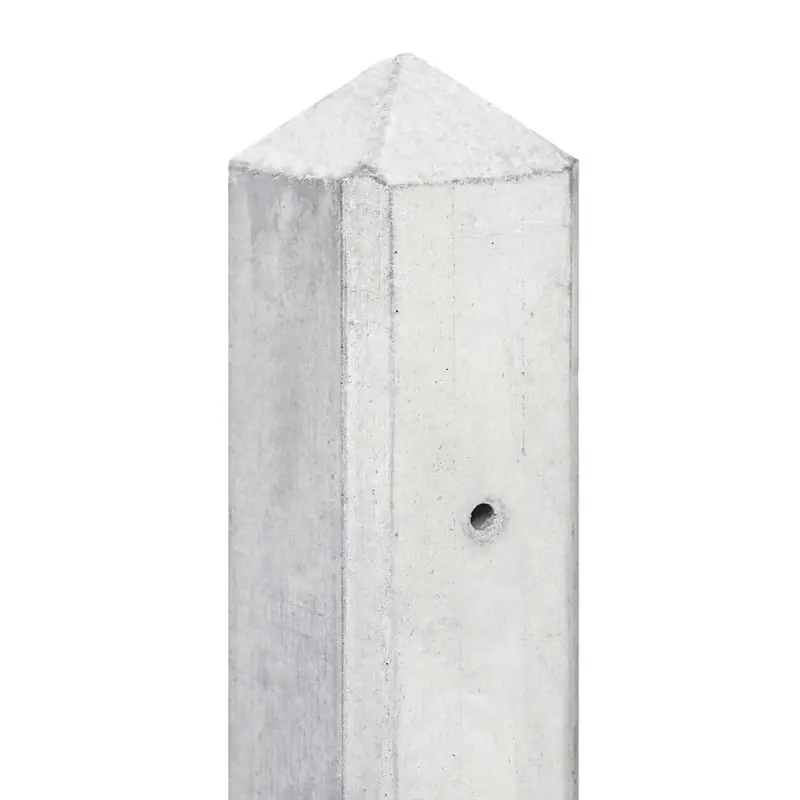 Merkproduct Wit/grijs hoekpaal beton Schie 10 × 10 × 280 cm
