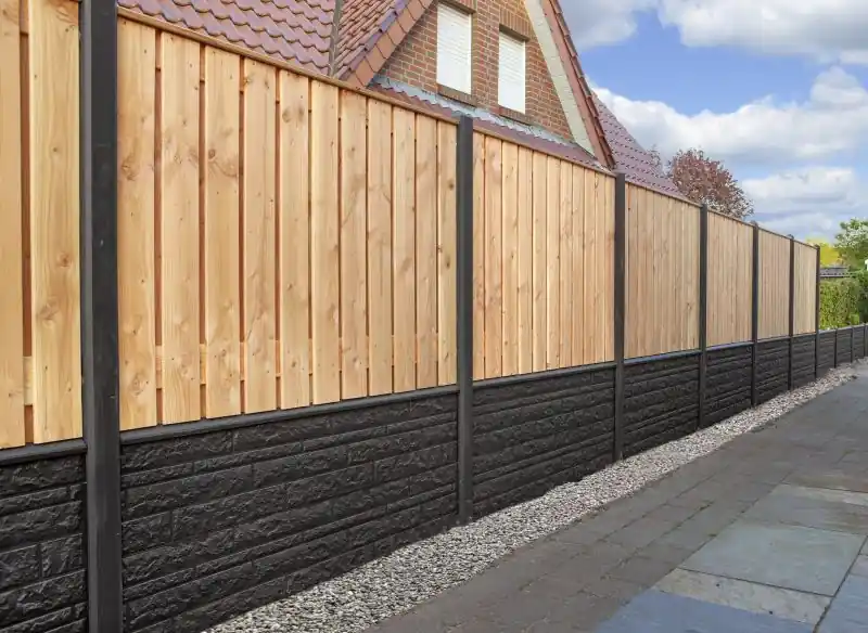 Antraciet gecoat eindpaal beton Geul 10 x 10 x 280cm Direct Verzonden