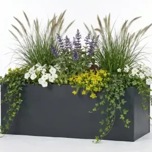 Laatste Kans Seneca 150 – dubbelwandige bloembak antraciet – 200 x 100 x 76 cm