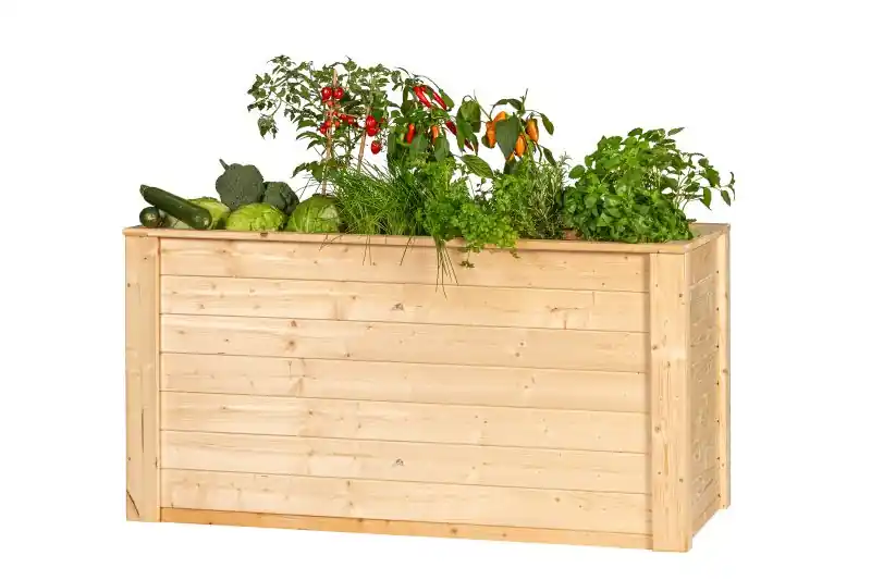Verhoogde plantenbak Neckar, onbehandeld vuren, B150 x D76 x H79cm Must-Have