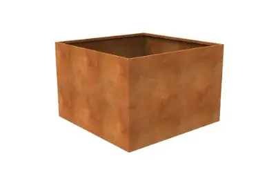 Vierkante plantenbank cortenstaal 120x120x80cm Meest Verkocht