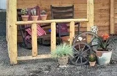 Aanbieding Hekwerk van ronde Douglas palen 250-300cm breed