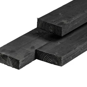 Geschaafd 4,5×14,5x500cm zwart gespoten Voordeelprijs