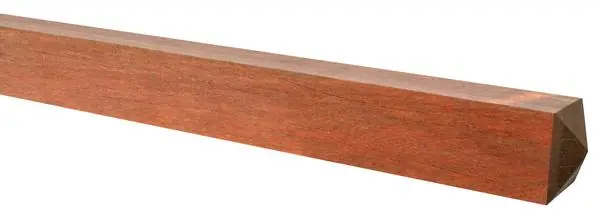 AZ Hardhouten paal met diamantkop, 14 x 14 x 300 cm. Gecertificeerd