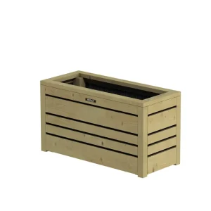 Must-Have Bloembak Flux 38 Excellent, 70 x 30 x 38 cm, groen geïmpregneerd.