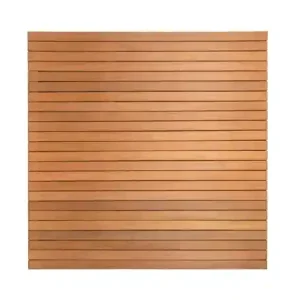 Hardhouten enkelzijdig geschaafd latten scherm, recht horizontaal, 180 x 180 cm. Superprijs