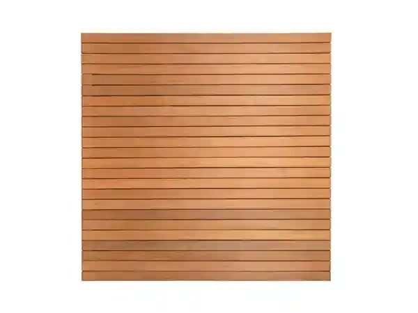 Hardhouten enkelzijdig geschaafd latten scherm, recht horizontaal, 180 x 180 cm. Superprijs