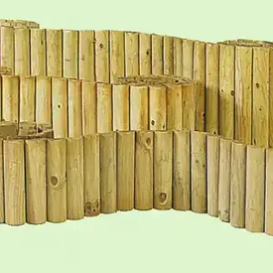 Rolborder Ø 5 x 30 x 250 cm, groen geïmpregneerd. Direct Beschikbaar
