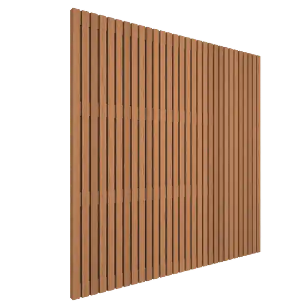 Thermovision Ayous geschaafd latten scherm, recht horizontaal/verticaal, 180 x 180 cm. Op = Op