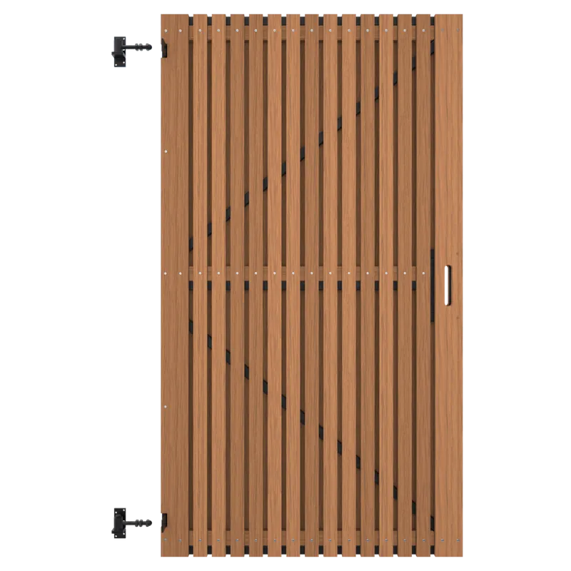 Flitsaanbieding Thermovision Ayous geschaafd latten deur op verstelbaar frame, verticaal, 178 X 99 cm.