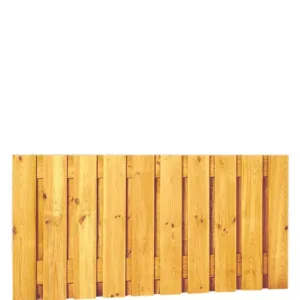 Koopje Grenen geschaafd plankenscherm 21-planks 17 mm, 180 x 89 cm, verticaal recht, groen geïmpregneerd.