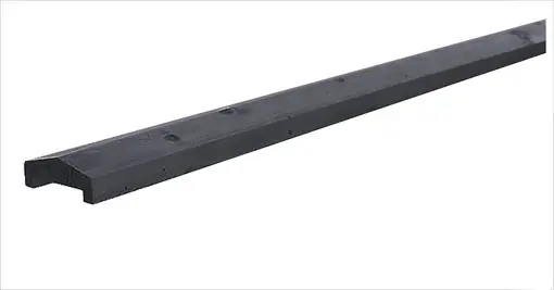Dagaanbieding Grenen geschaafde afdekkap met sponning (6,2 cm) 3,5 x 8,5 x 180 cm t.b.v. rechtscherm, zwart gespoten.
