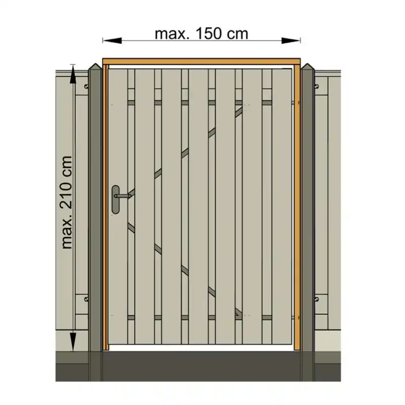 Betrouwbaar Tuindeurkozijn hardhout met aanslaglat, max, 150cm breed.