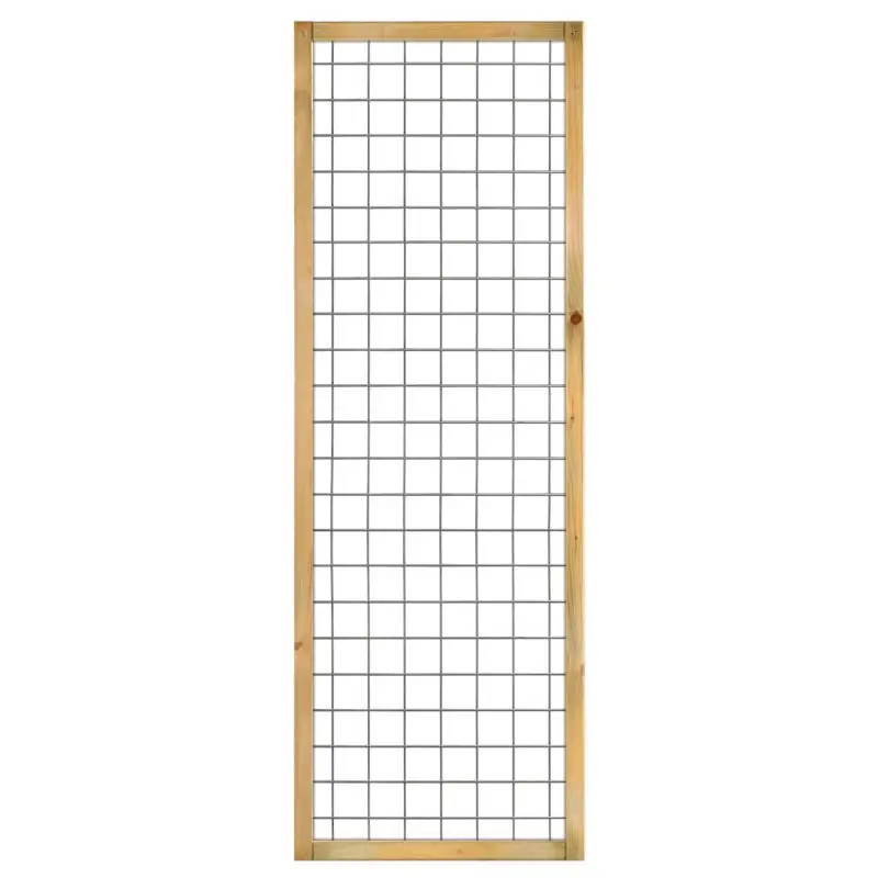 Gaaselement vuurverzinkt maaswijdte 7,5 x 7,5 cm met kader grenen groen geïmpregneerd 4,5 x 4,5 cm H180 x B60 cm Direct Verzonden