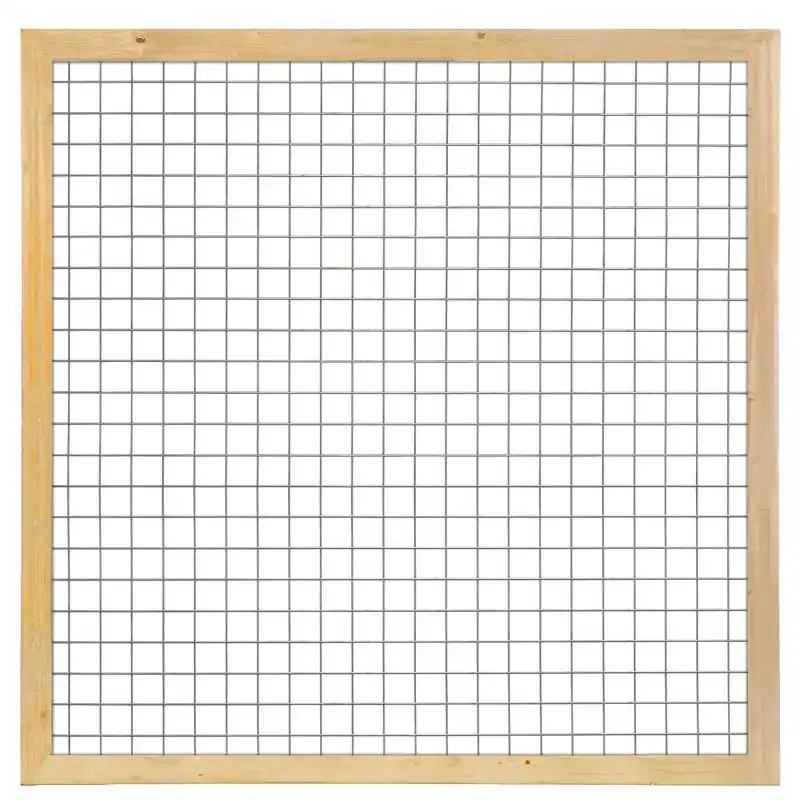 Gaaselement vuurverzinkt maaswijdte 7,5 x 7,5 cm met robuust kader grenen groen geïmpregneerd 4,4 x 6,8 cm H180 x B180 cm Hoge Kwaliteit
