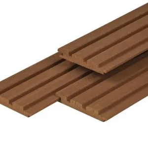 Seizoensaanbieding Thermoline ayous triple profiel 2,1 x 14,5 x 305 cm, thermisch gemodificeerd, geschaafd