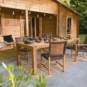 Fabrieksprijs Tuintafel teak 250 x 100 cm solide modern