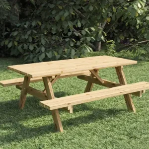 Laatste Kans Picknicktafel Excellent 220 cm vuren gedroogd, groen geïmpregneerd