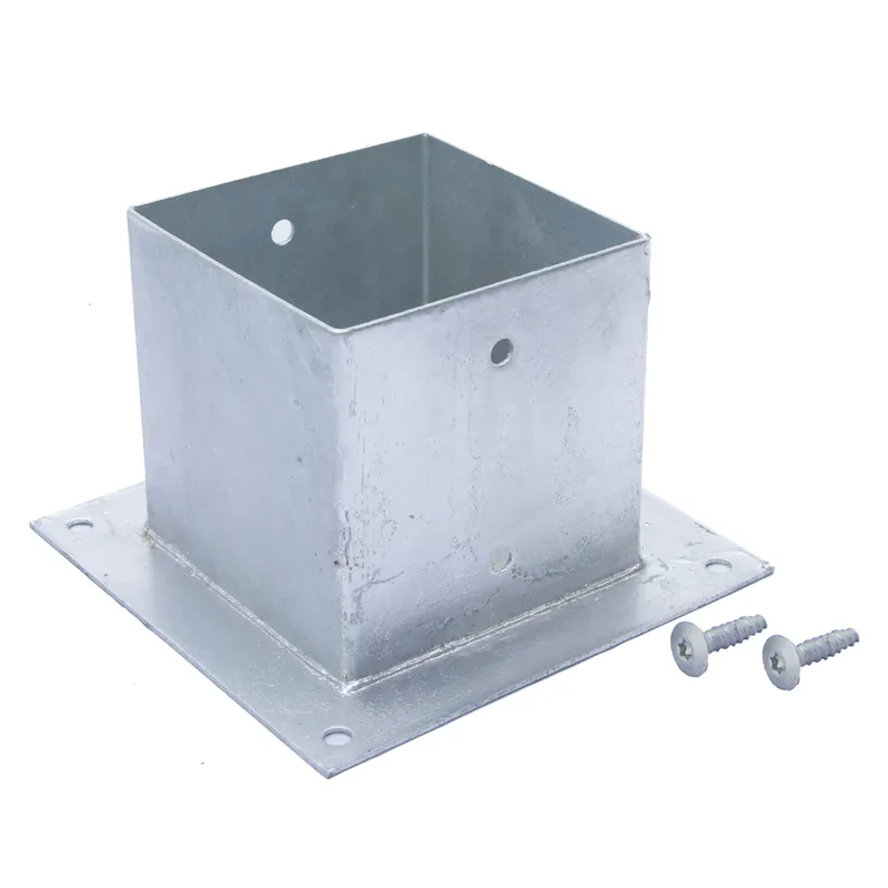 Hete Deal Paalhouder met plaat verzinkt 150x150mm