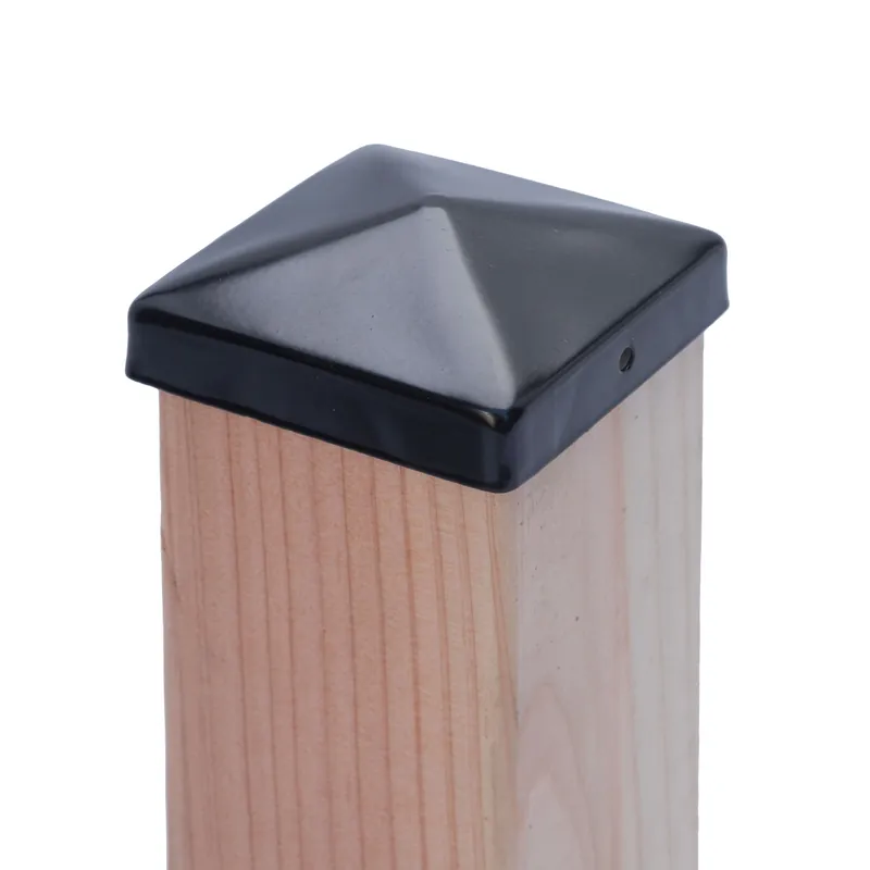 Laatste Kans Paalornament Pyramide zwart gepoedercoat 9×9 cm artikel afd-004