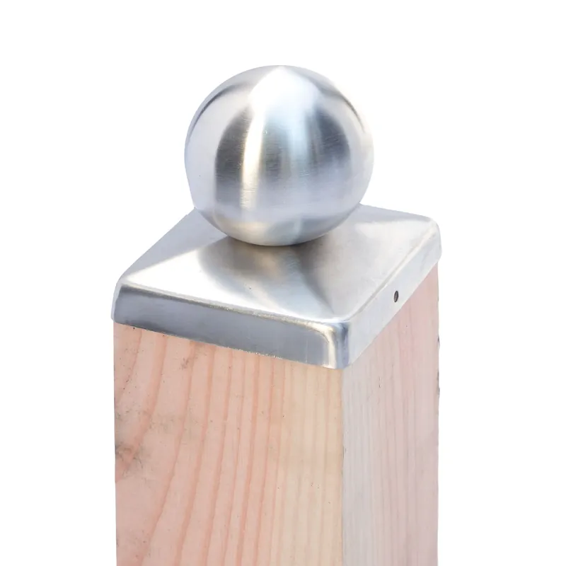 Paalornament grote bol RVS 10×10 cm Gratis Retour