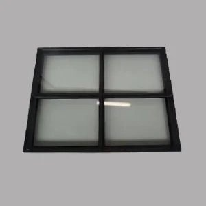 Stalen raam 400x400mm vast dubbel glas Korting