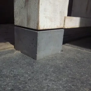 Betonpoeren antraciet zonder facetrand 20x20x50cm incl. stelplaat Express Levering