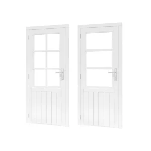 DOUGLAS Paneeldeur enkel (LD) 830x1930mm+kozijn 964x2001mm bw 780mm wit gegrond Uitverkoop