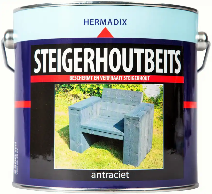Steigerhoutbeits Antraciet 2500ml Uitverkoop
