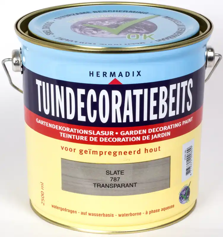Betaalbaar Hermadix tuindecoratiebeits transparant Slate 2500ml