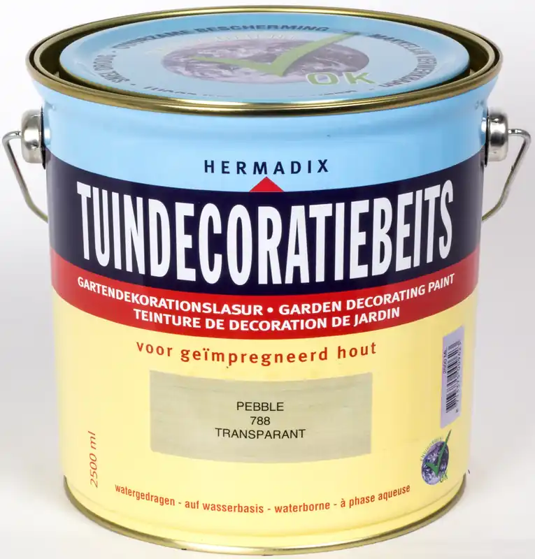 Hermadix tuindecoratiebeits transparant Pebble 2500ml Voordeelprijs