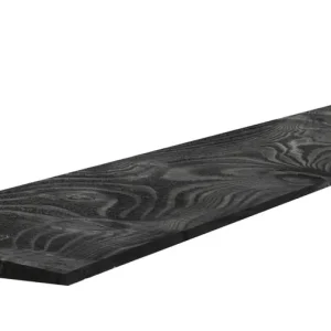 Douglas Zweeds rabat 1 zijde geschaafd, 1 zijde fijnbezaagd 1,1-2,7 x 19,5 x 400 cm, zwart gespoten. Gecertificeerd