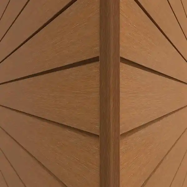 Gereduceerde Prijs Newtechwood HKC co-extrusie hoekprofiel castellation t.b.v. wand bekleding, 7 x 8 x 300 cm